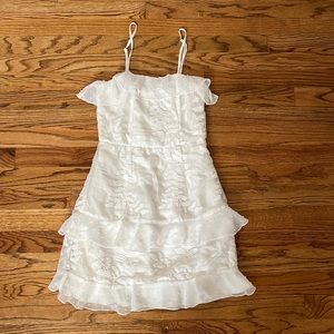 SAINTS + SECRETS Elegant White Mini Dress